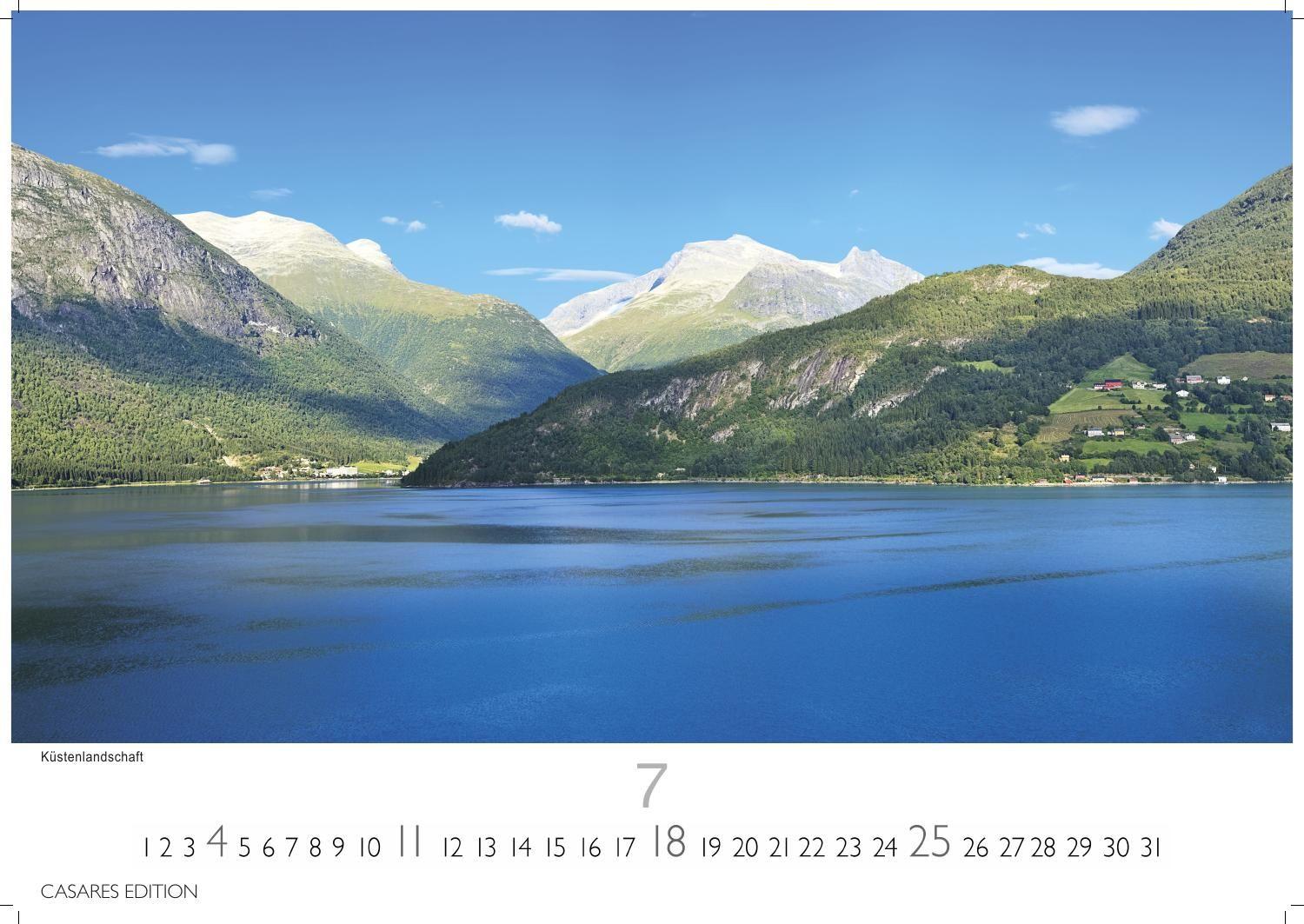 Beispielinhalt (Bild) Norwegen Kalender 2027 - Wandkalender | Fotokalender Nordeuropa 35x50cm Grosses Format - Mit 12 atemberaubenden Norwegen-Fotografien, die die Schönheit der norwegischen Natur festhalten