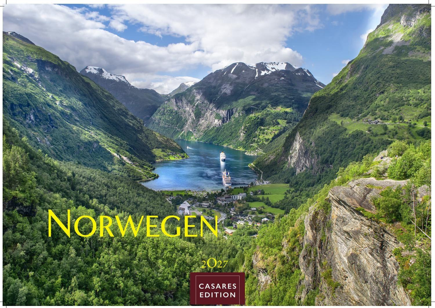 Vorderes Coverbild Norwegen Kalender 2027 - Wandkalender | Fotokalender Nordeuropa 35x50cm Grosses Format - Mit 12 atemberaubenden Norwegen-Fotografien, die die Schönheit der norwegischen Natur festhalten