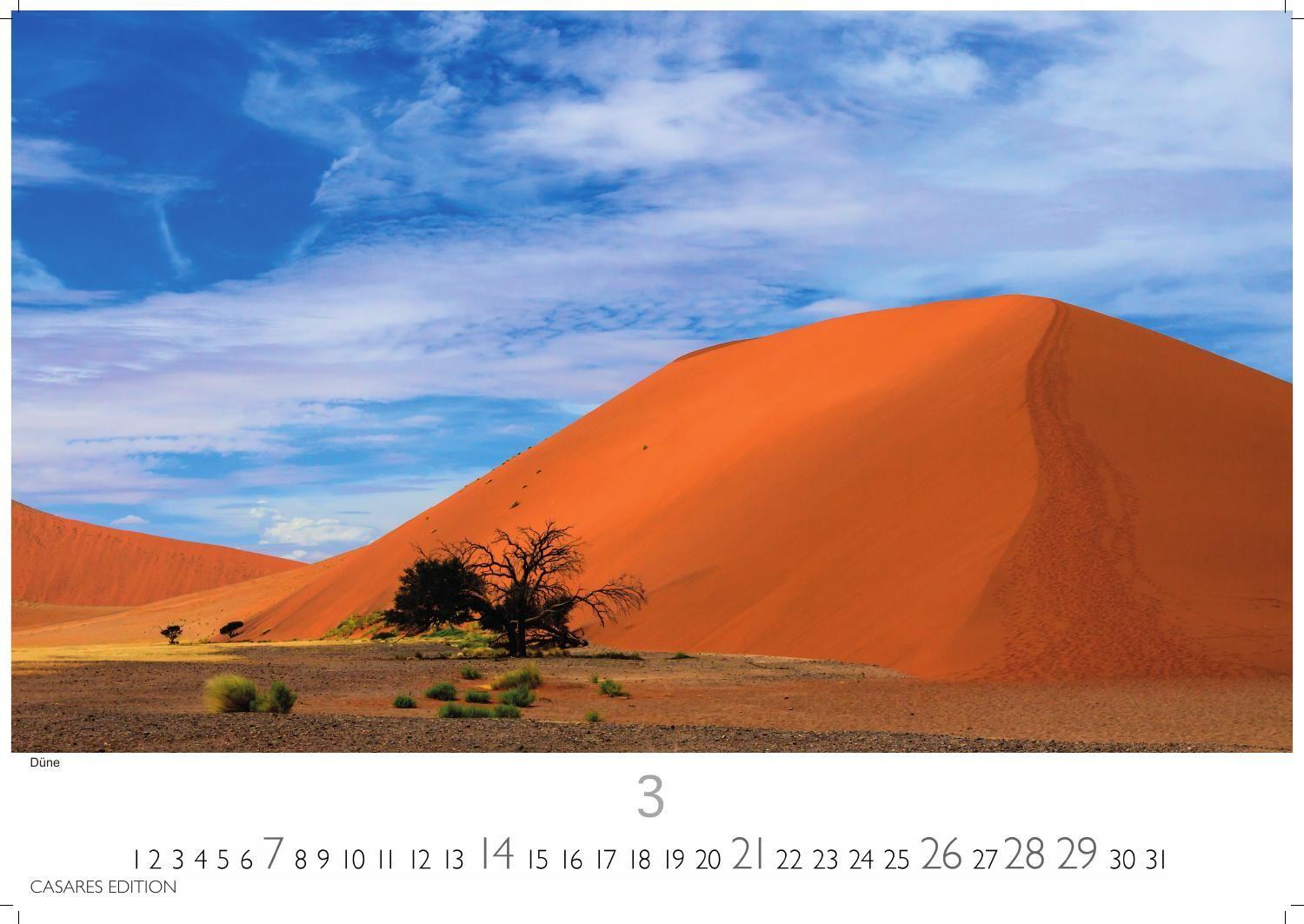 Beispielinhalt (Bild) Namibia Kalender 2027 - Wandkalender | Fotokalender Afrika 24x35 cm - . mit atemberaubenden Landschaftsfotos und der Tierwelt.