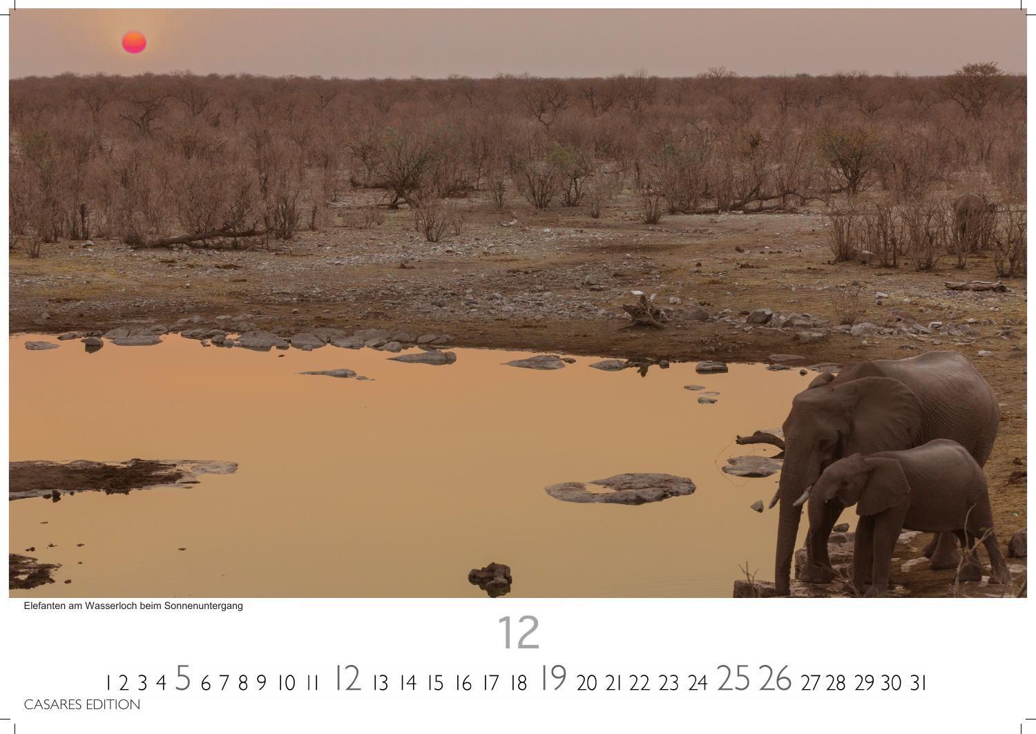 Beispielinhalt (Bild) Namibia Kalender 2027 - Wandkalender | Fotokalender Afrika 24x35 cm - . mit atemberaubenden Landschaftsfotos und der Tierwelt.