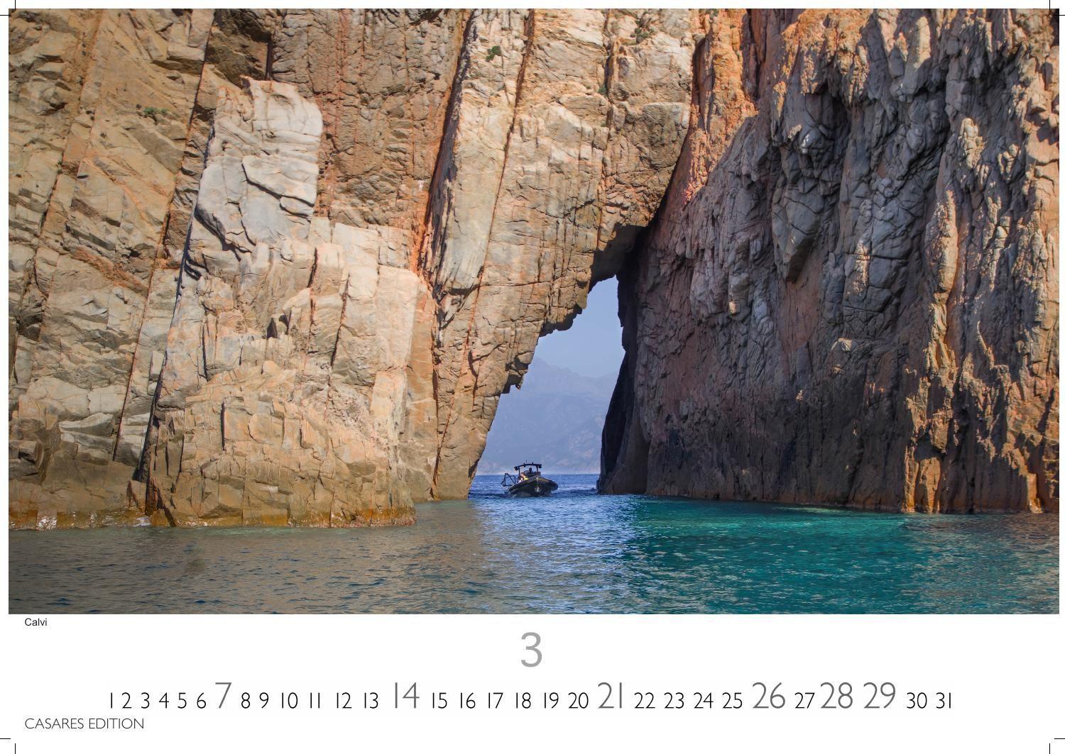 Beispielinhalt (Bild) Korsika Kalender 2027 - Wandkalender | Fotokalender Frankreich 50x35cm - . mit atemberaubenden Fotografien der Insel.