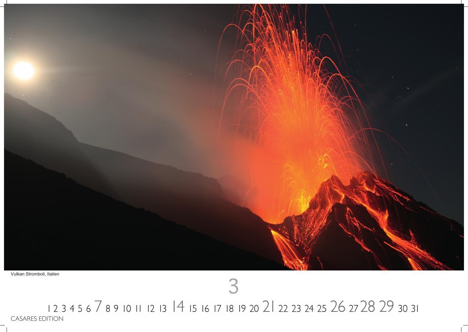 Beispielinhalt (Bild) Vulkane Kalender 2027 - Wandkalender | Fotokalender Naturkalender 24x35cm | . mit atemberaubenden Vulkan- und Naturfotografien | Perfekt für Vulkanliebhaber & Naturschätze.