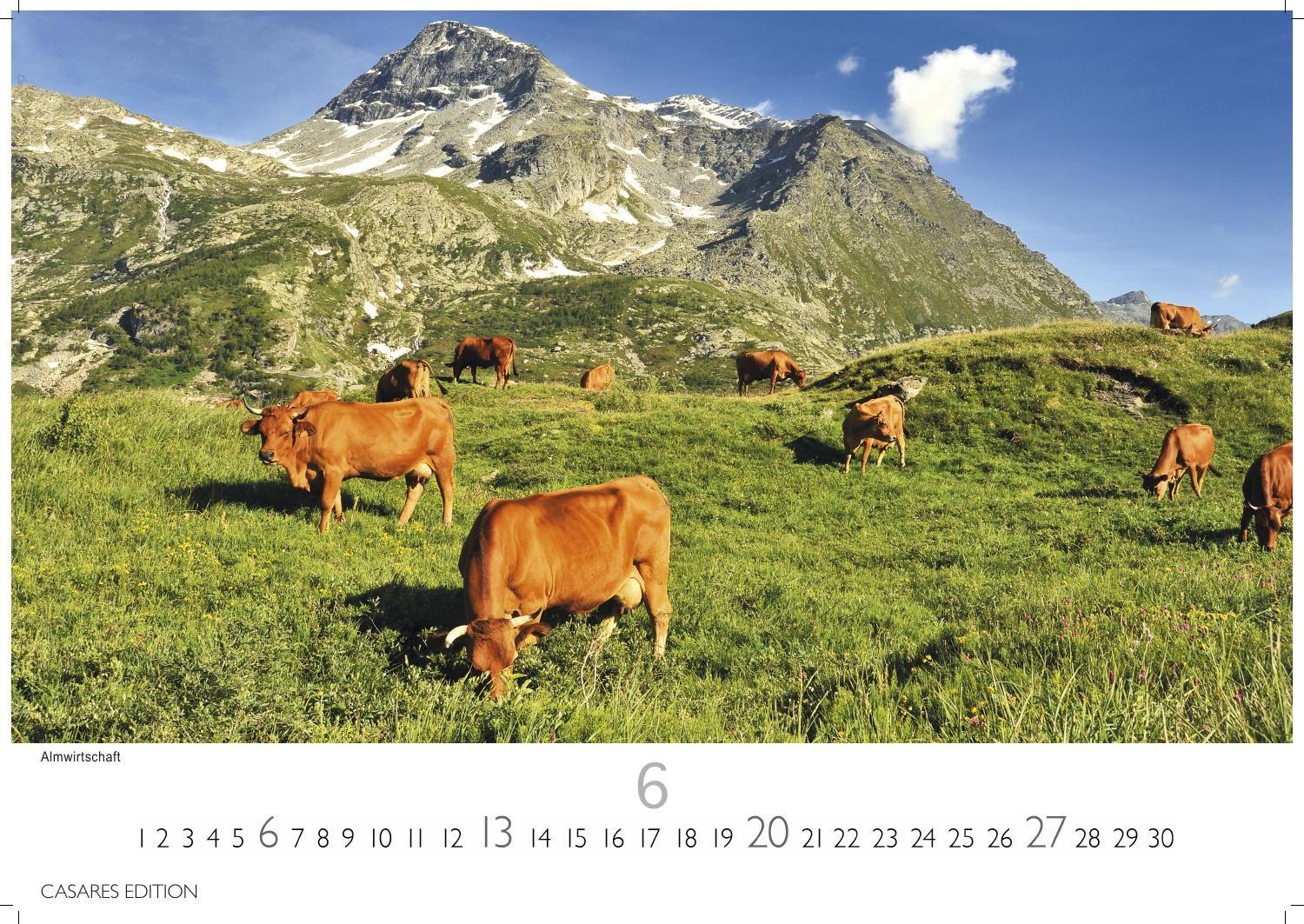 Beispielinhalt (Bild) Schweiz Kalender 2027 - Wandkalender | Fotokalender Alpenländer | Alpenkalender | 24x35cm - . mit den schönsten Orten der Schweiz