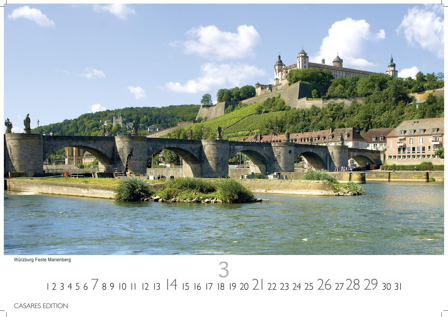 Beispielinhalt (Bild) Franken Kalender 2027 - Wandkalender | Fotokalender Deutschland 24x35cm - faszinierende Landschaften, historische Orte und Natur