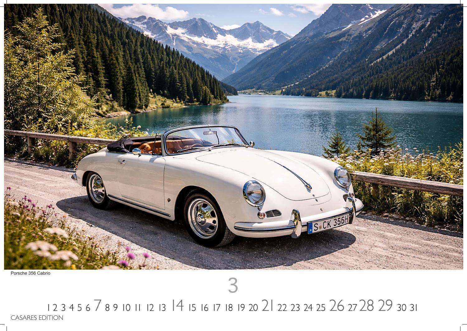 Beispielinhalt (Bild) Porsche Classic Cars Kalender 2027 - Wandkalender | Fotokalender Oldtimer 24x35cm - Porsche Oldtimer - Zeitloser klassischer Luxus.