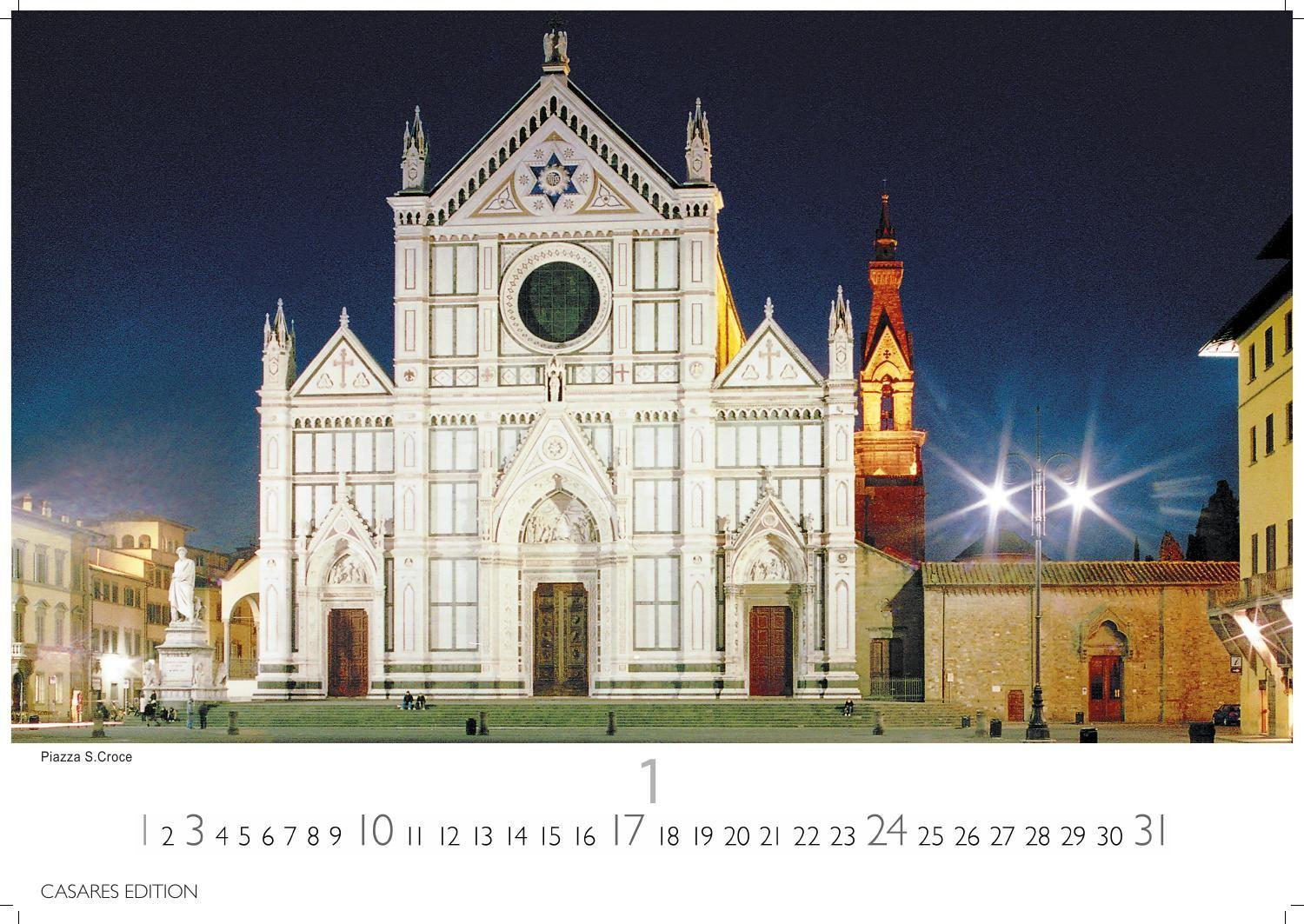 Beispielinhalt (Bild) Florenz Kalender 2027 - Wandkalender | Fotokalender Italien 35x50cm Toskana Flair für Ihr Zuhause | Hochwertiger . mit 12 atemberaubenden Motiven