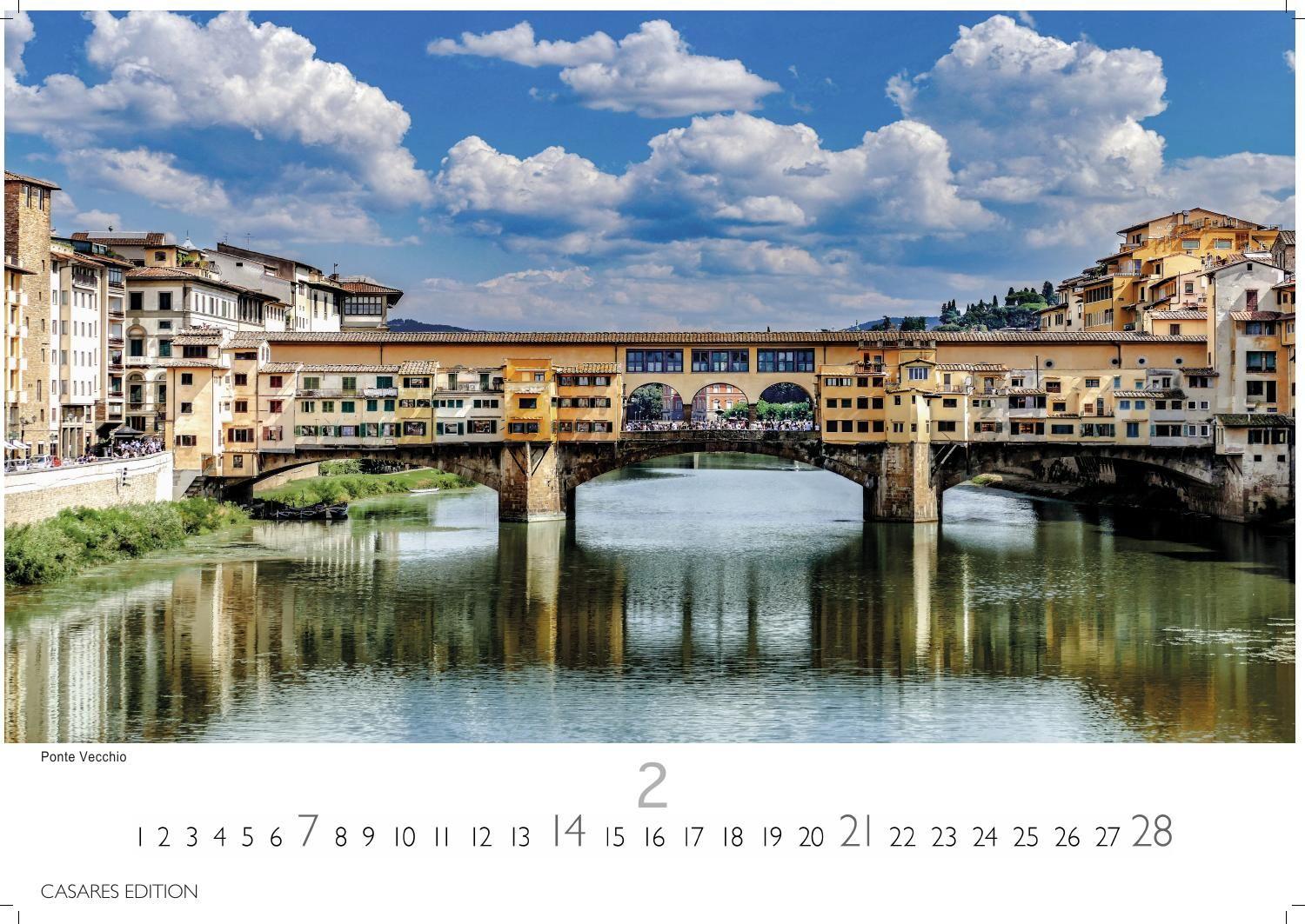Beispielinhalt (Bild) Florenz Kalender 2027 - Wandkalender | Fotokalender Italien 35x50cm Toskana Flair für Ihr Zuhause | Hochwertiger . mit 12 atemberaubenden Motiven