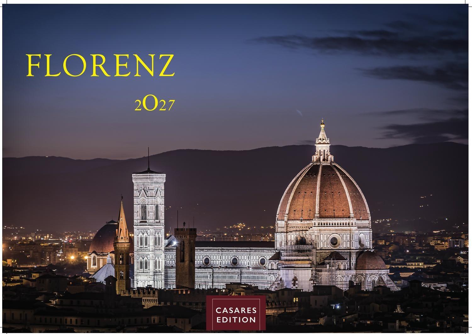 Vorderes Coverbild Florenz Kalender 2027 - Wandkalender | Fotokalender Italien 35x50cm Toskana Flair für Ihr Zuhause | Hochwertiger . mit 12 atemberaubenden Motiven
