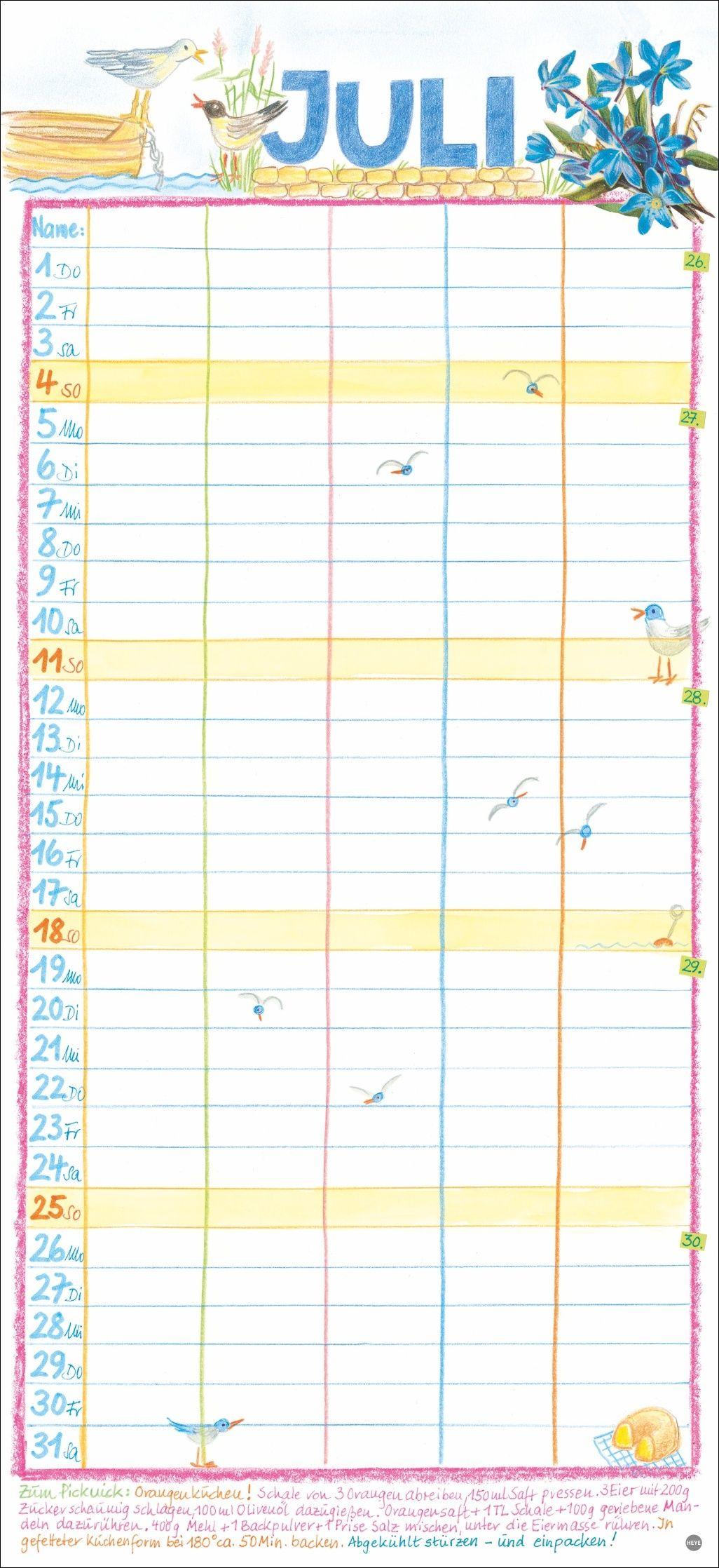 Beispielinhalt (Bild) Gabi Kohwagner Unser Familienkalender 2027