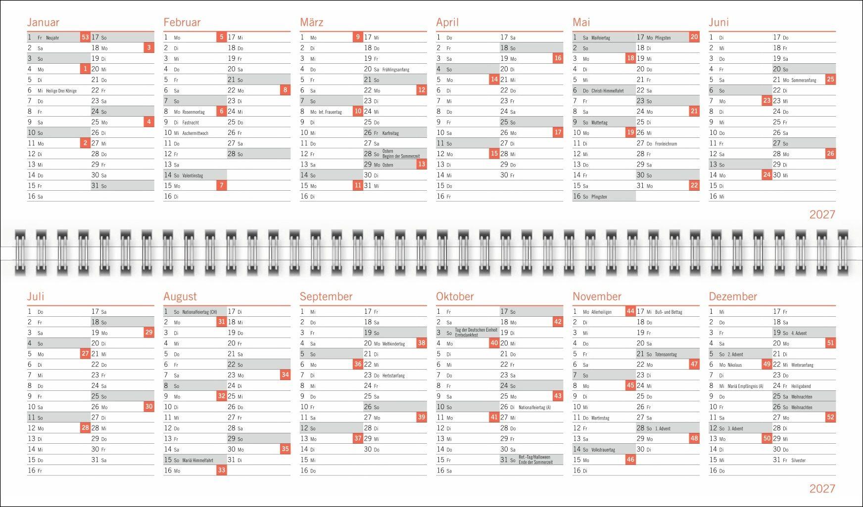 Beispielinhalt (Bild) Loriot Büroplaner 2027