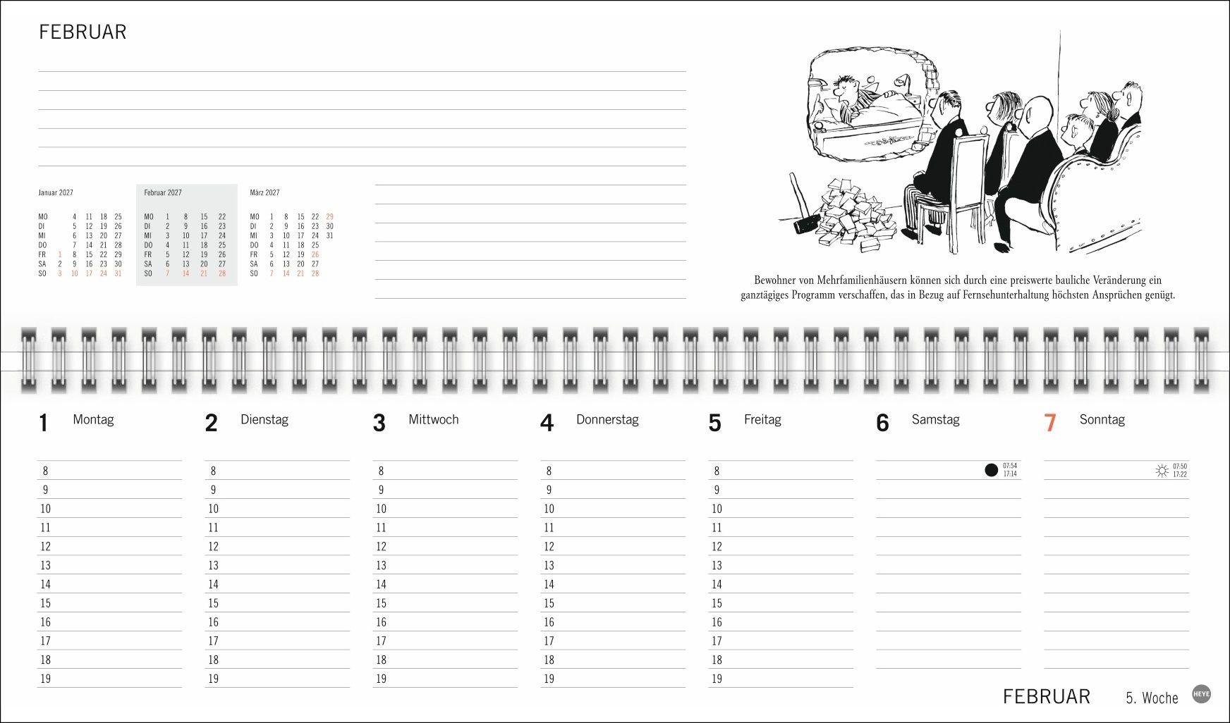 Beispielinhalt (Bild) Loriot Büroplaner 2027
