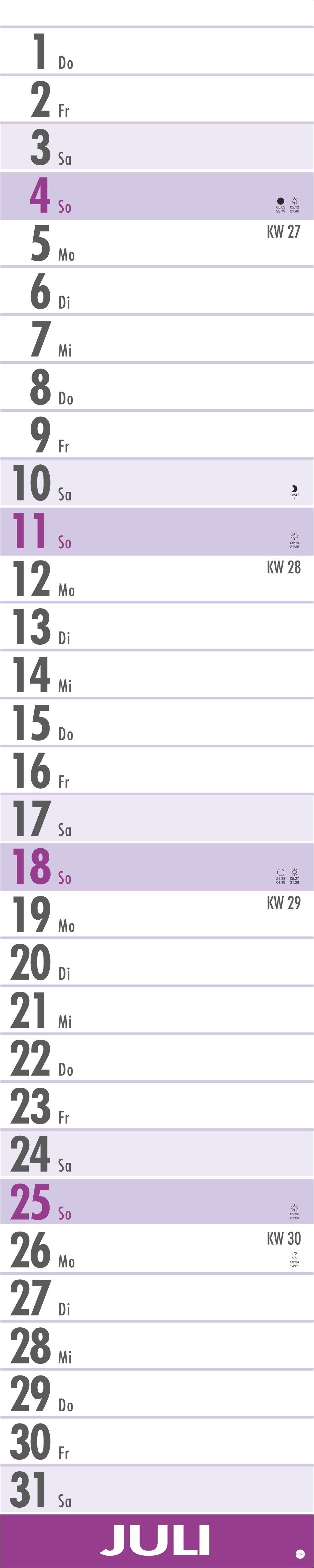 Beispielinhalt (Bild) Supermemo Kalender 2027