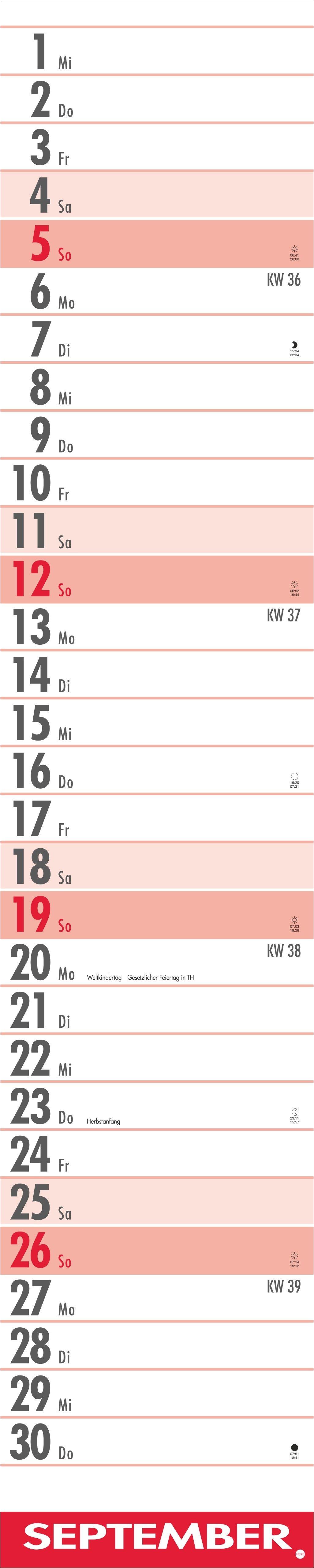Beispielinhalt (Bild) Supermemo Kalender 2027