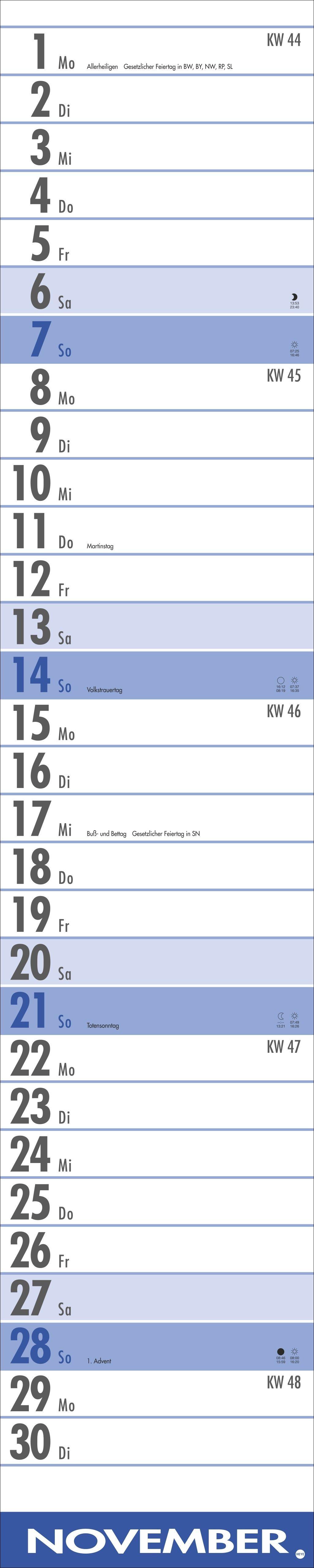 Beispielinhalt (Bild) Supermemo Kalender 2027