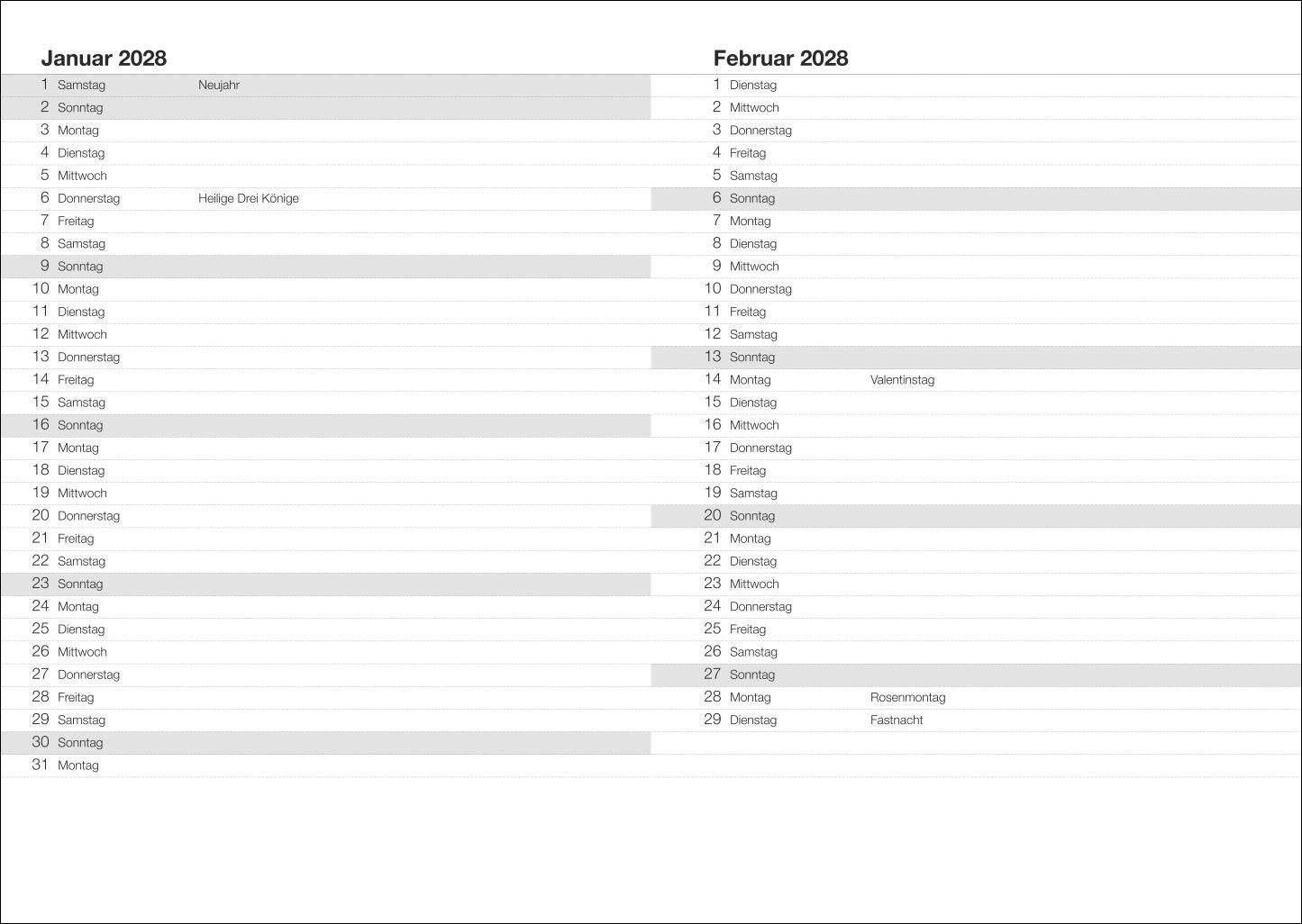 Beispielinhalt (Bild) Terminer A5, Leinen sand 2027
