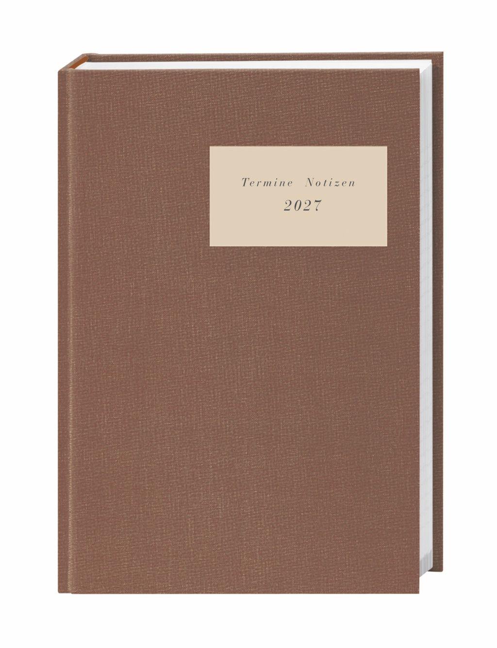 Vorderes Coverbild Terminer A5, Leinen sand 2027