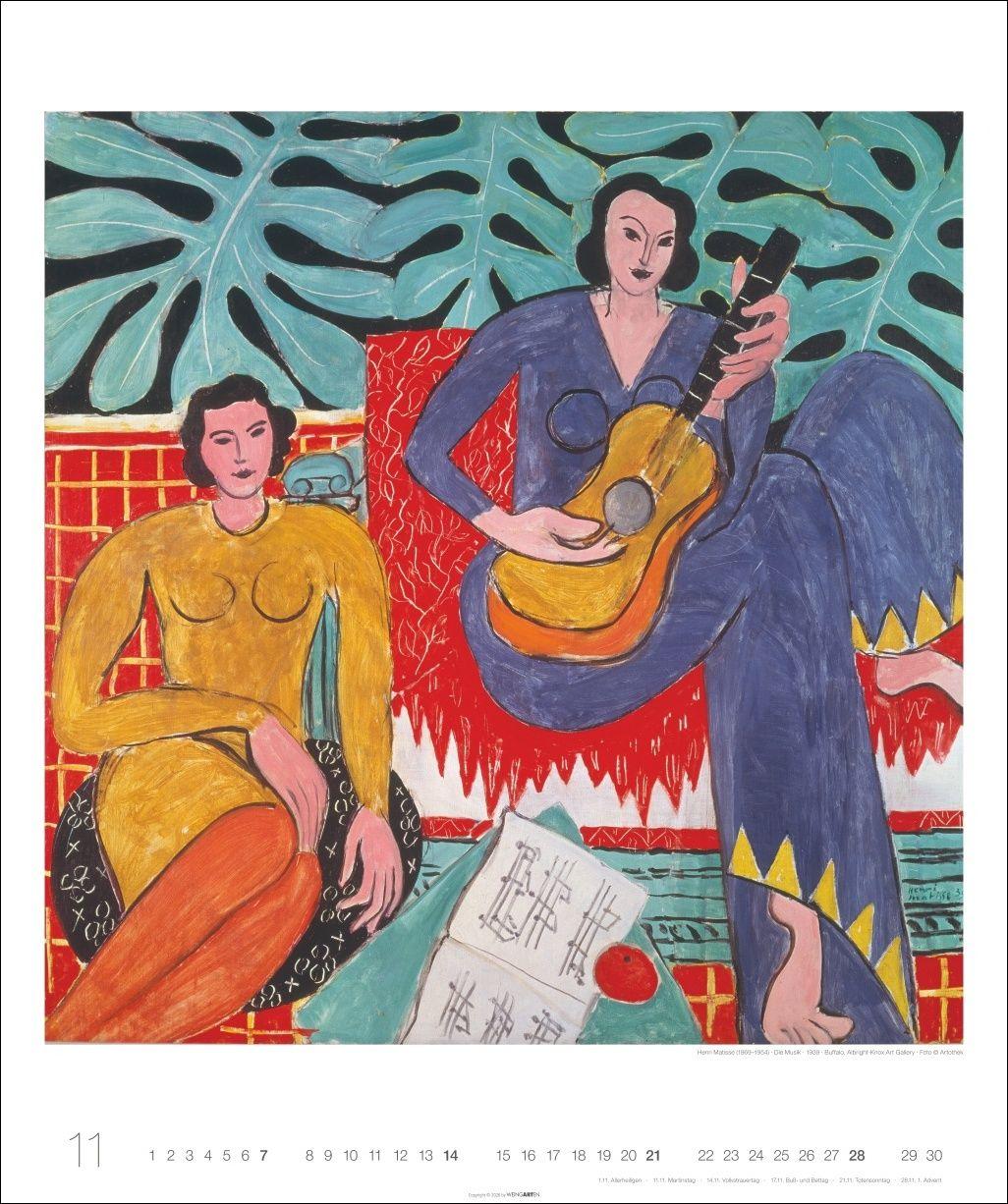 Beispielinhalt (Bild) Henri Matisse Edition Kalender 2027