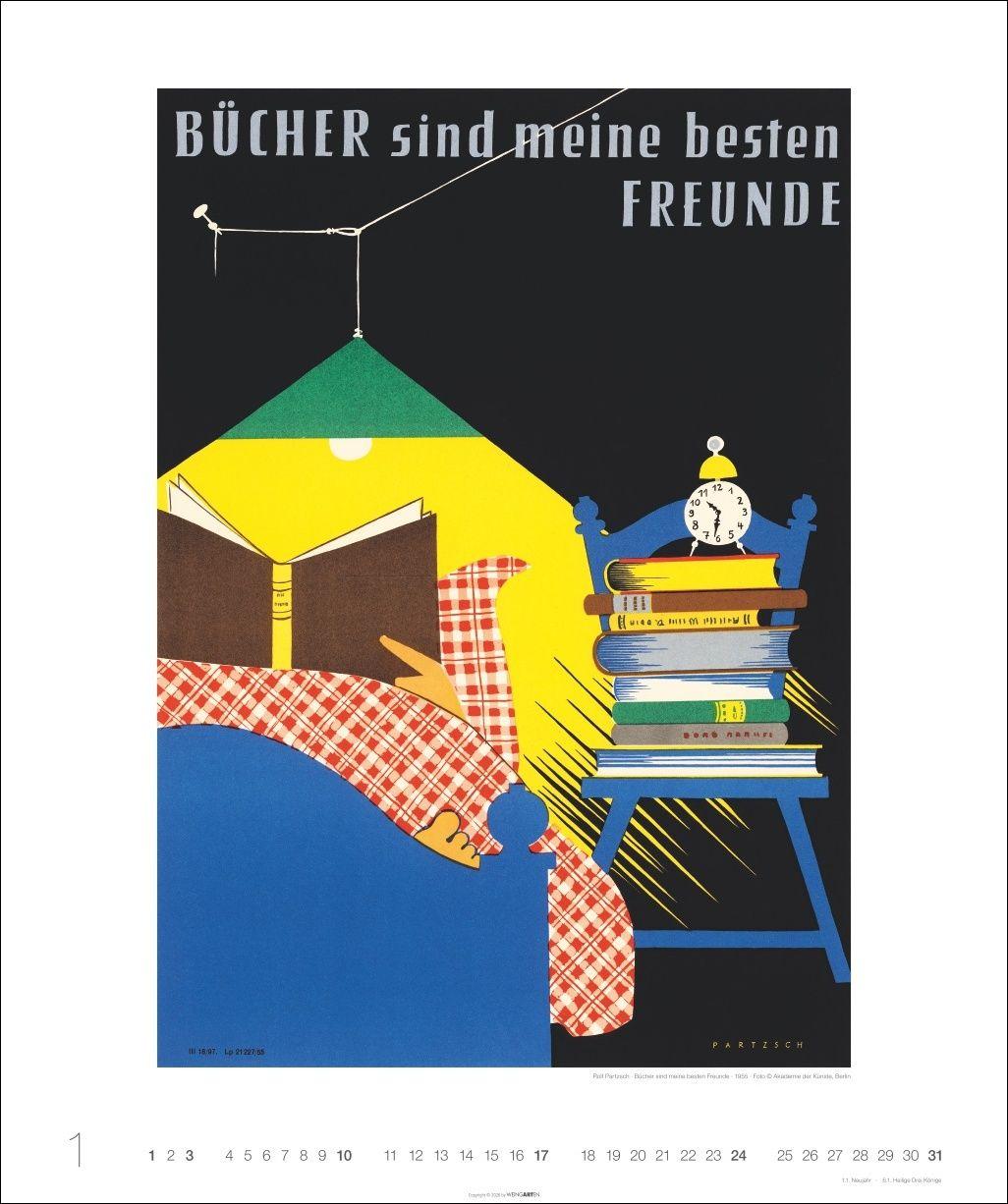 Beispielinhalt (Bild) DDR-Plakate Edition Kalender 2027