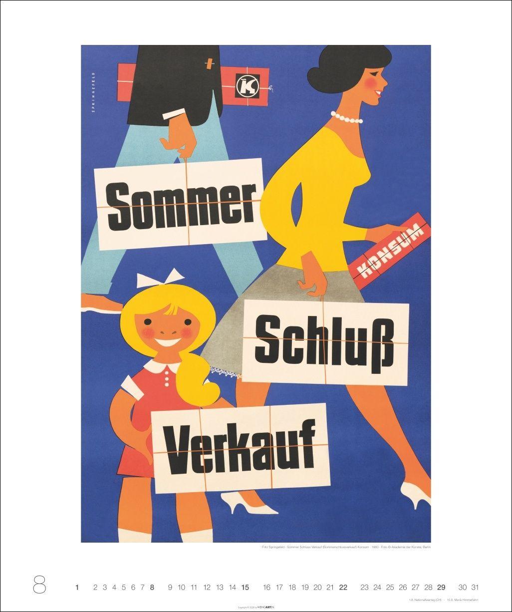 Beispielinhalt (Bild) DDR-Plakate Edition Kalender 2027