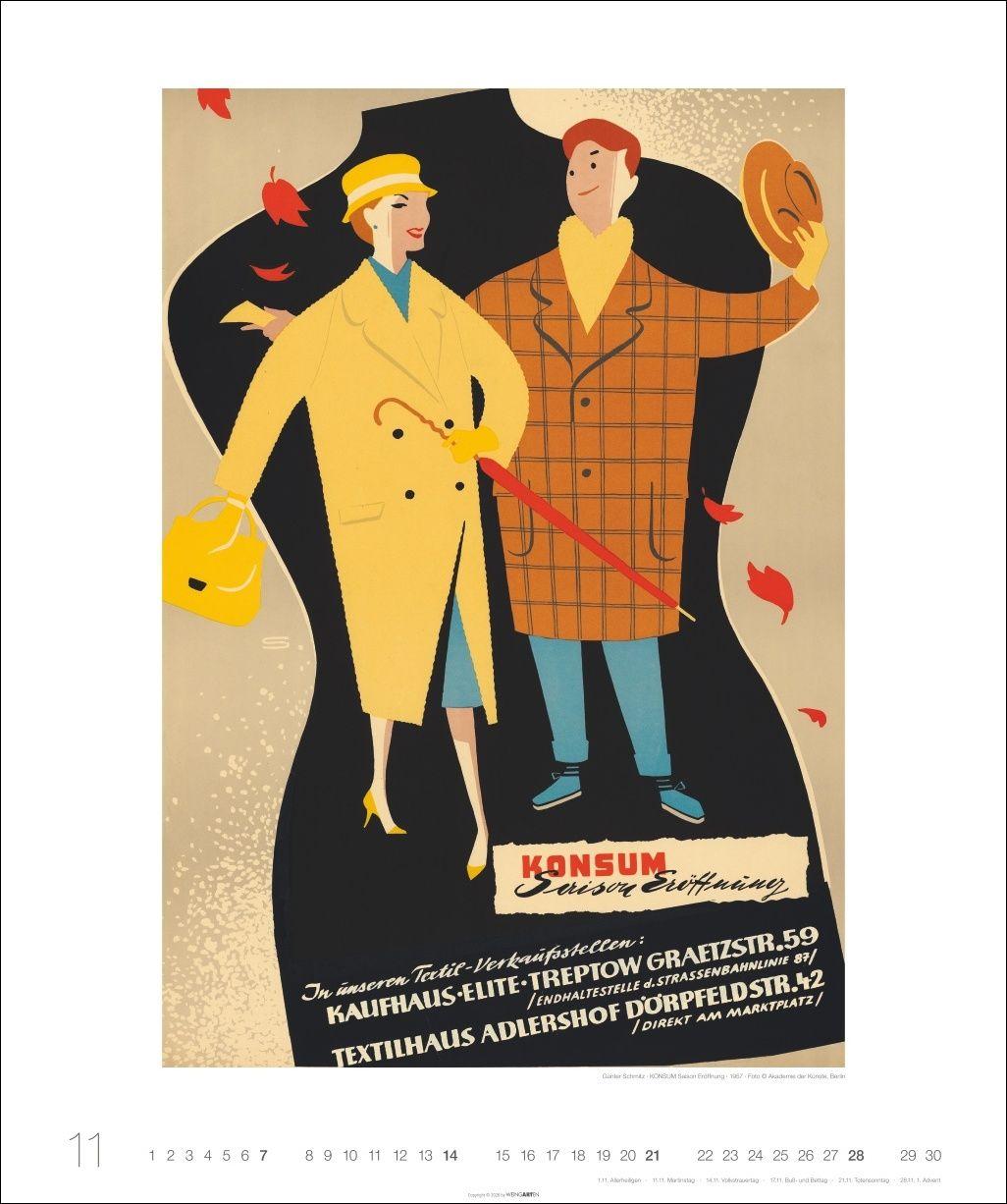 Beispielinhalt (Bild) DDR-Plakate Edition Kalender 2027