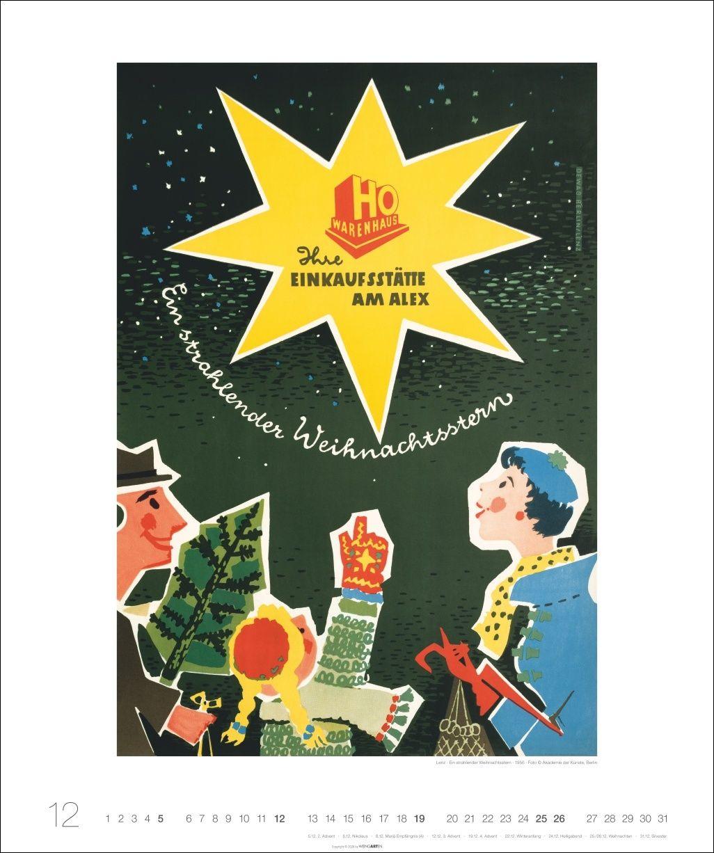 Beispielinhalt (Bild) DDR-Plakate Edition Kalender 2027