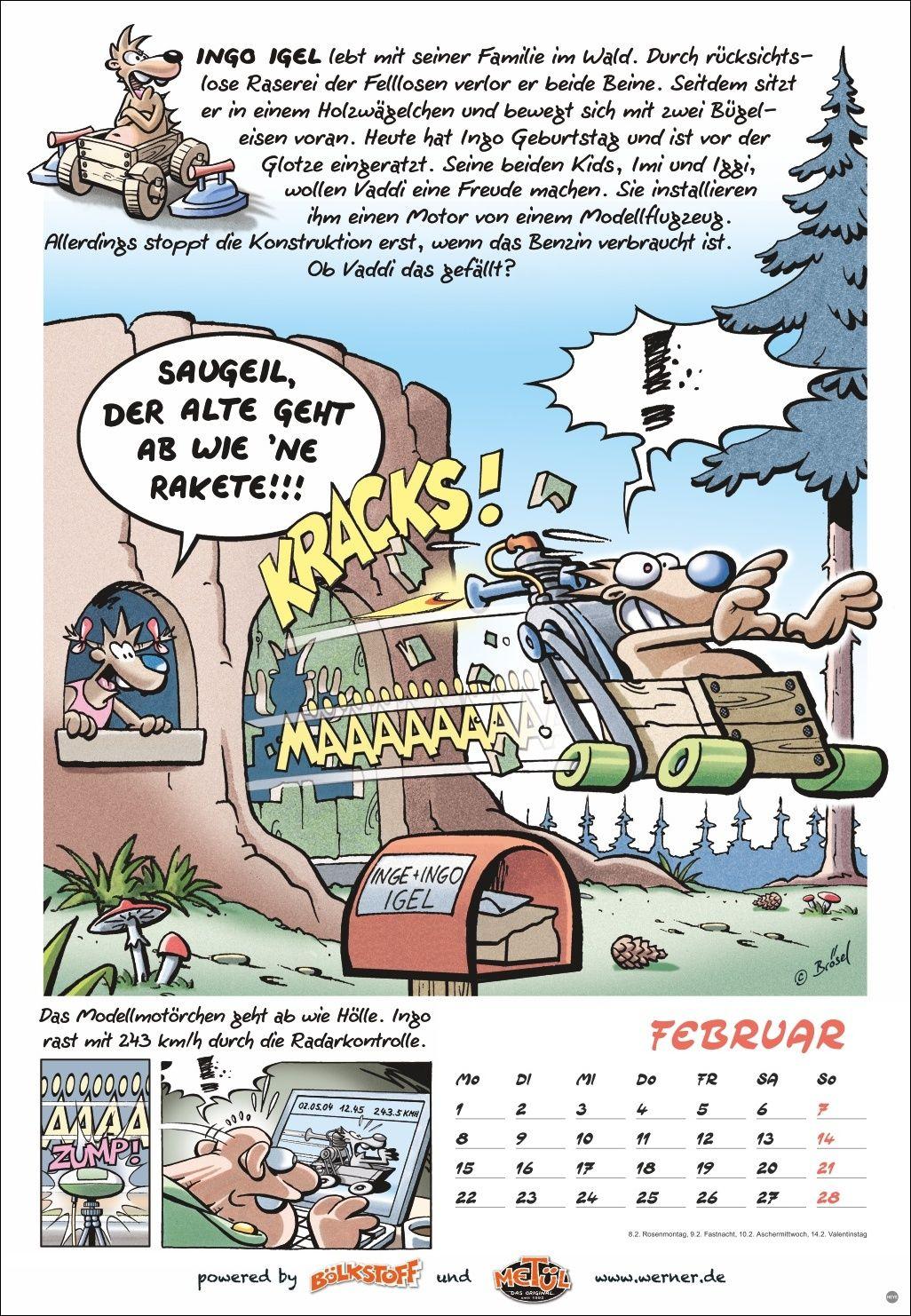 Beispielinhalt (Bild) Werner Kalender 2027