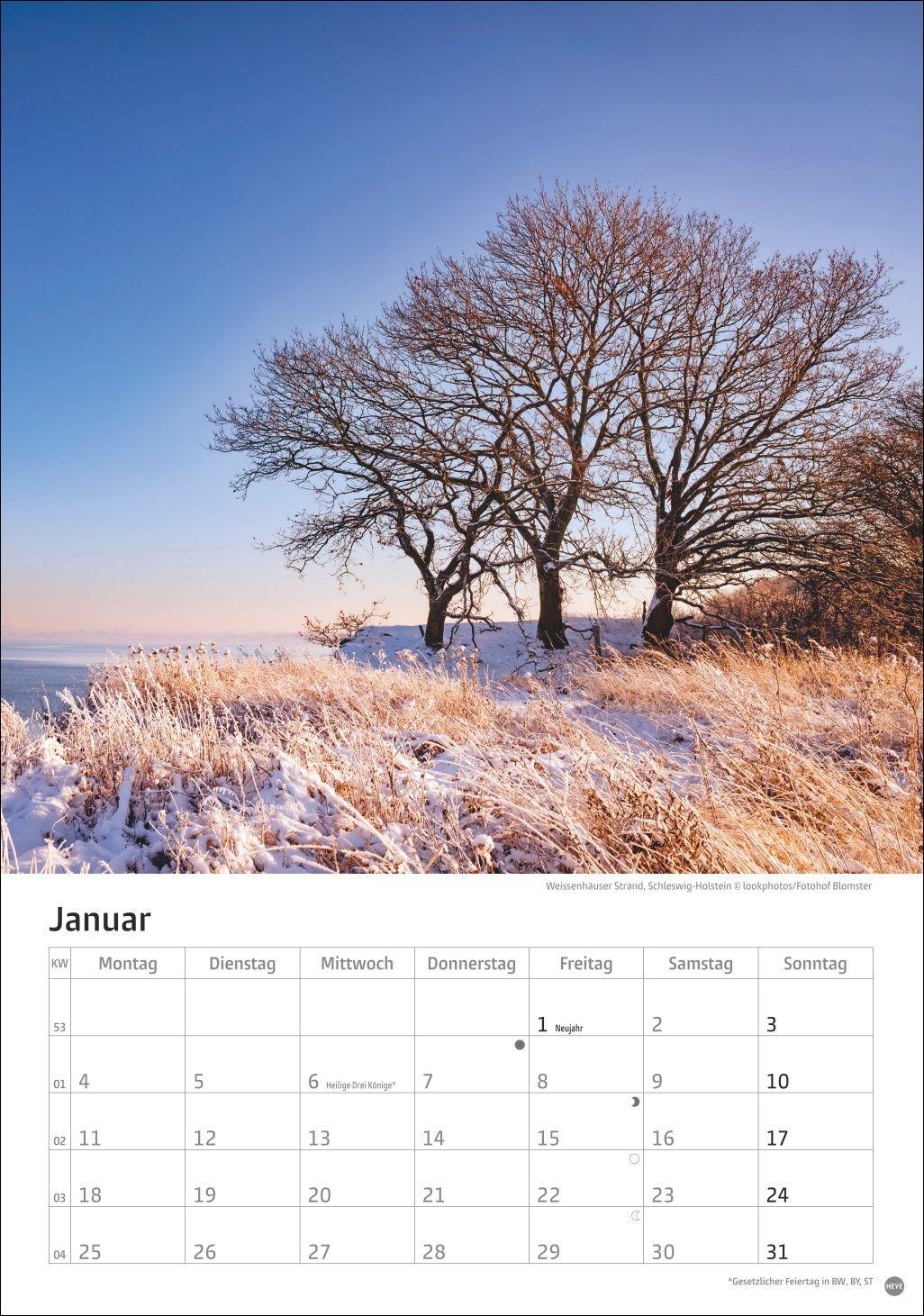 Beispielinhalt (Bild) Deutschlands Küsten Kalender 2027