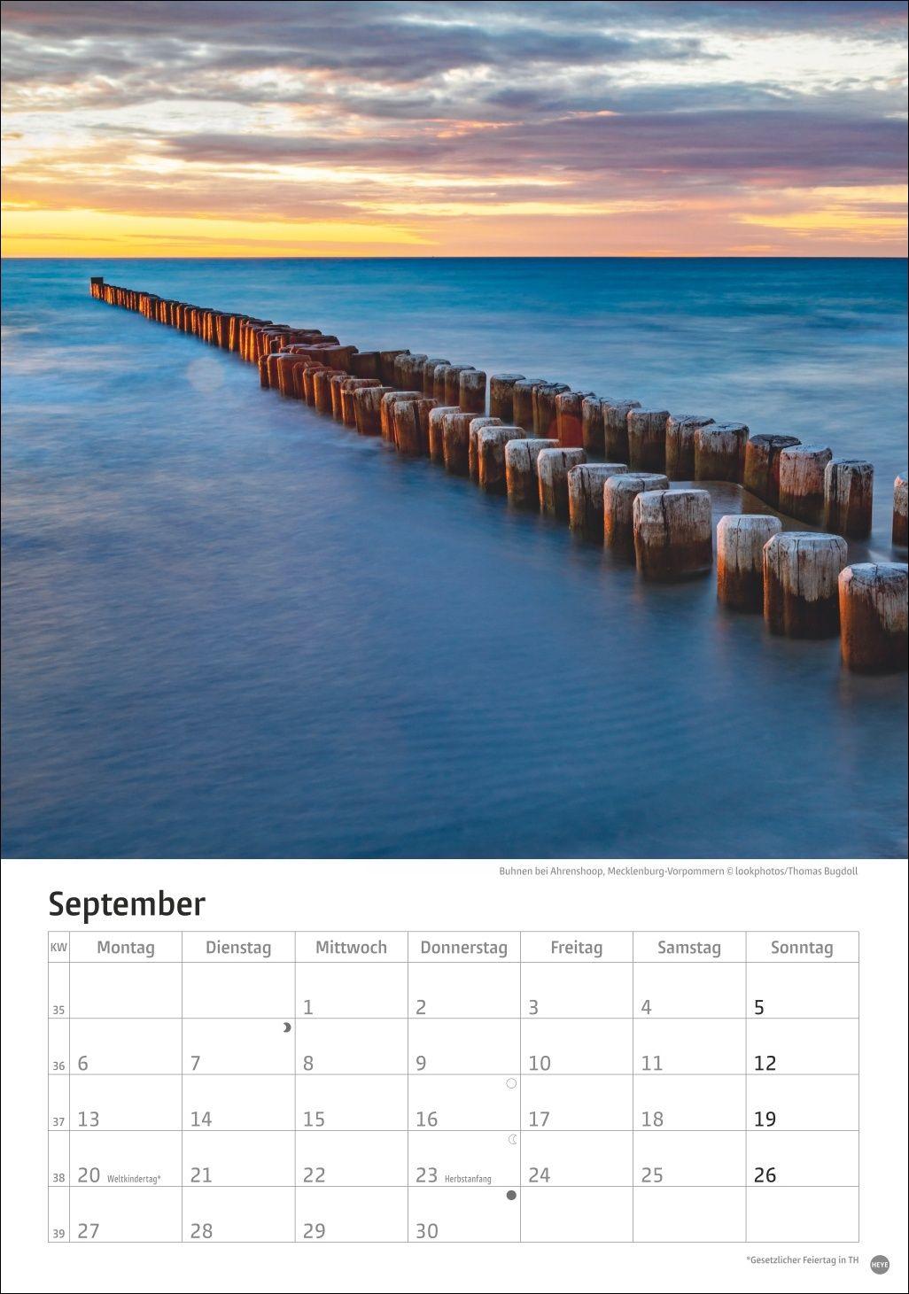 Beispielinhalt (Bild) Deutschlands Küsten Kalender 2027