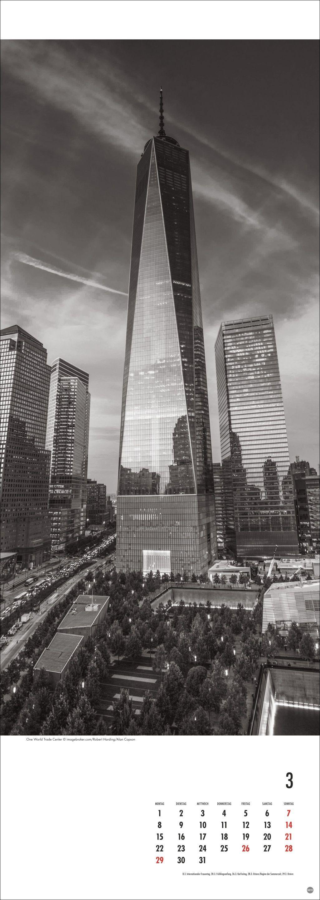 Beispielinhalt (Bild) New York Vertical Kalender 2027