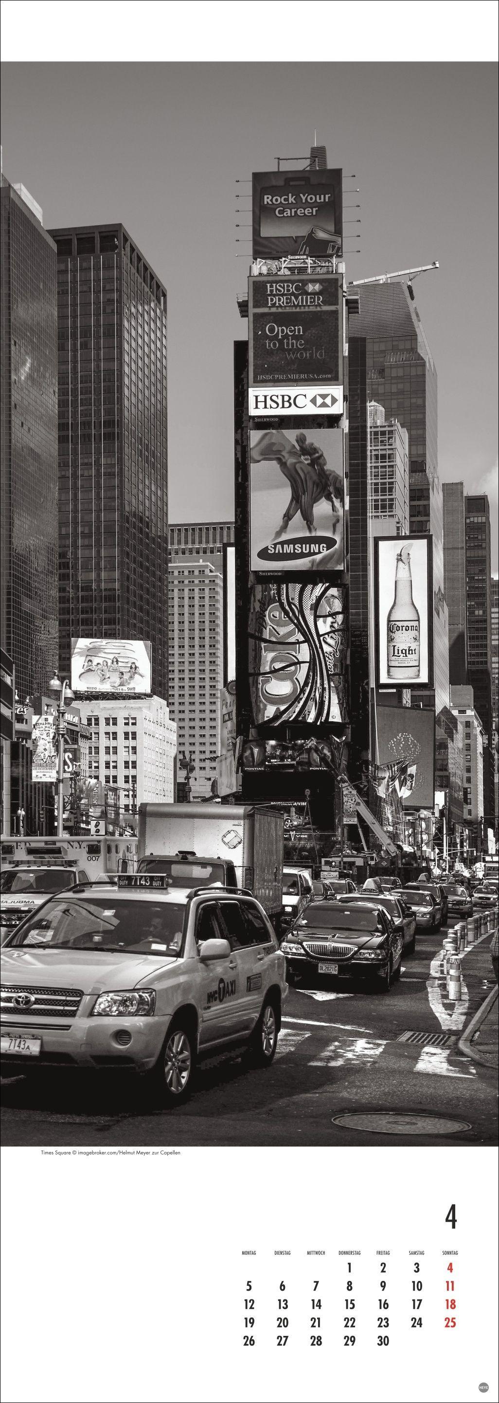 Beispielinhalt (Bild) New York Vertical Kalender 2027