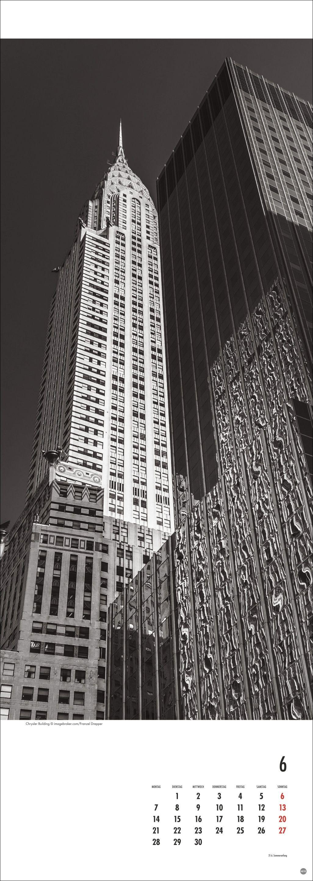 Beispielinhalt (Bild) New York Vertical Kalender 2027