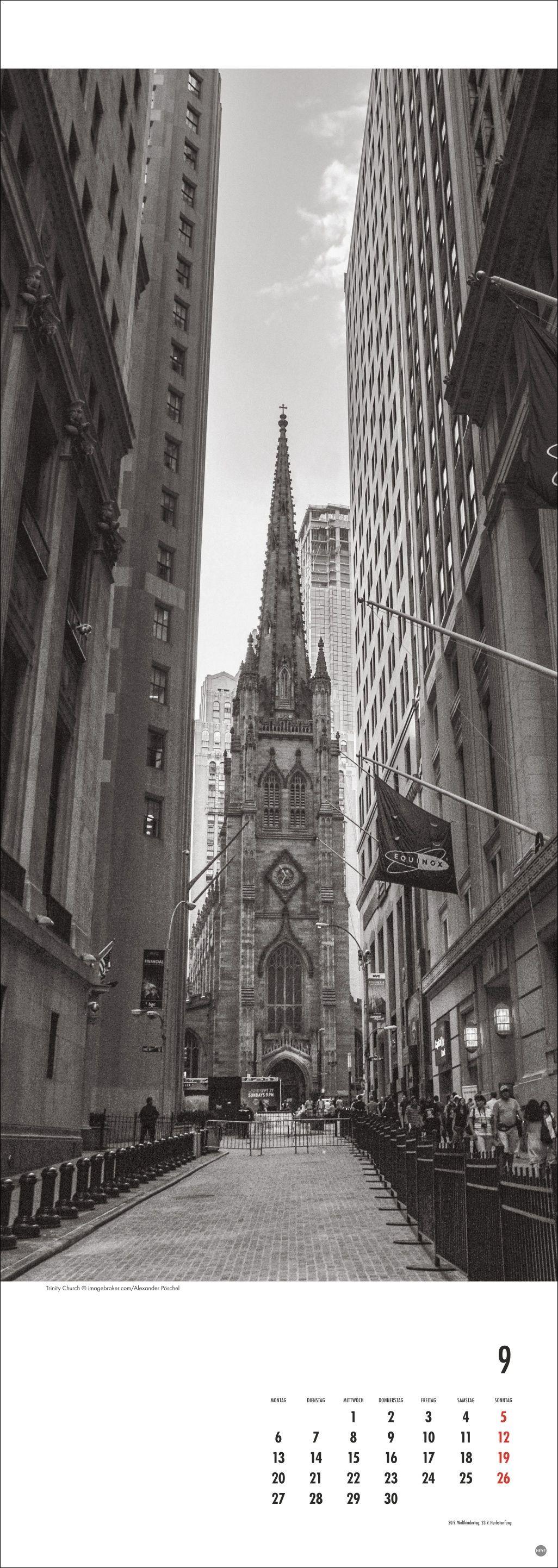Beispielinhalt (Bild) New York Vertical Kalender 2027