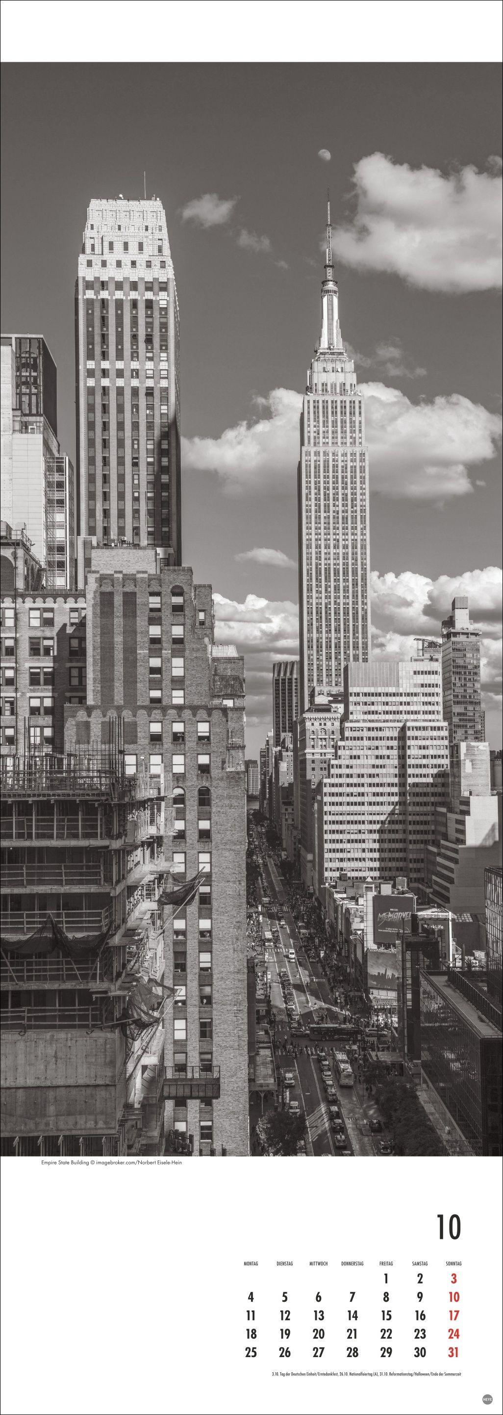 Beispielinhalt (Bild) New York Vertical Kalender 2027