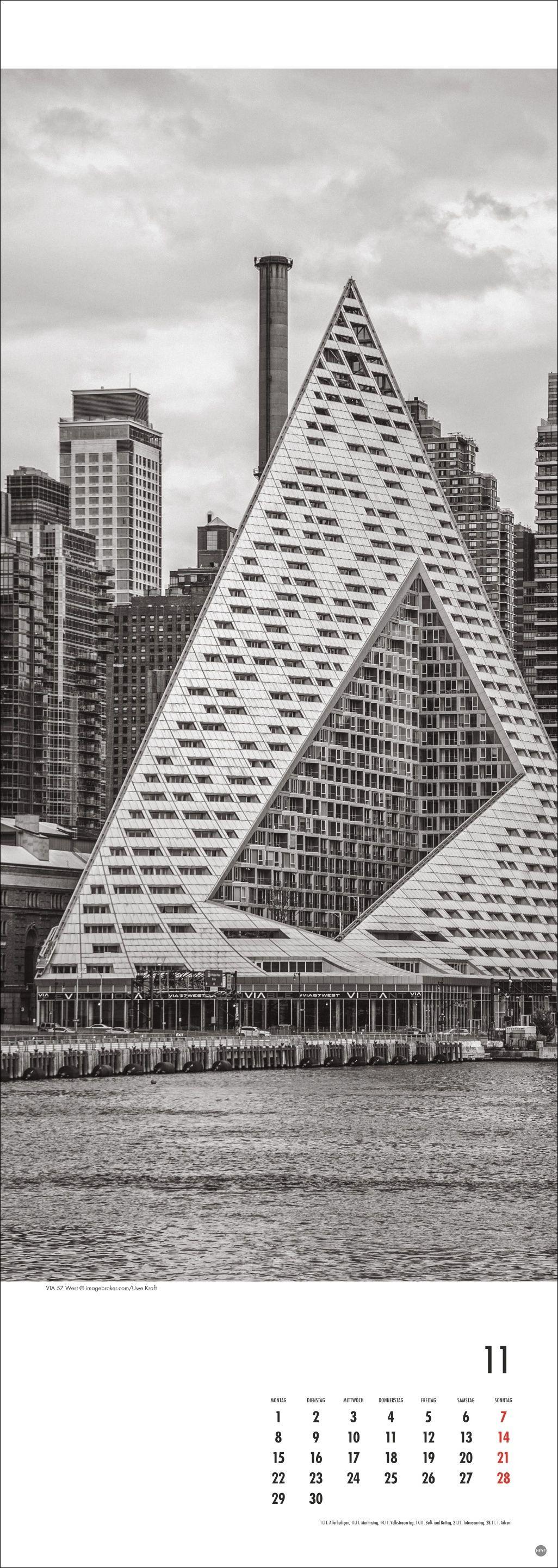 Beispielinhalt (Bild) New York Vertical Kalender 2027