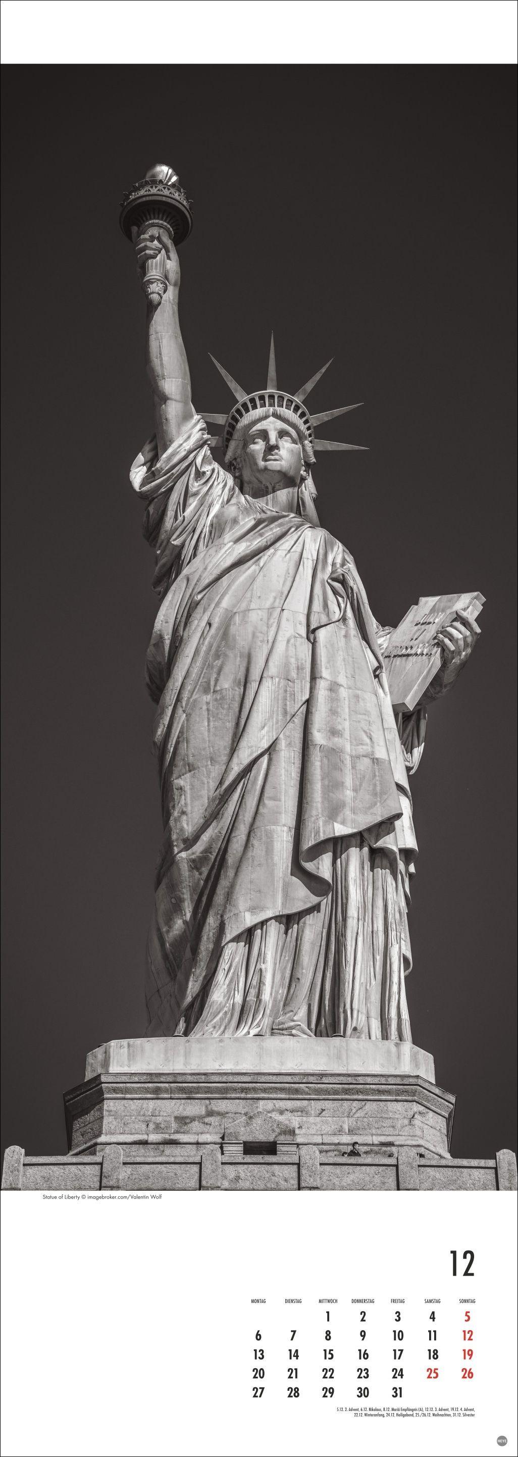 Beispielinhalt (Bild) New York Vertical Kalender 2027