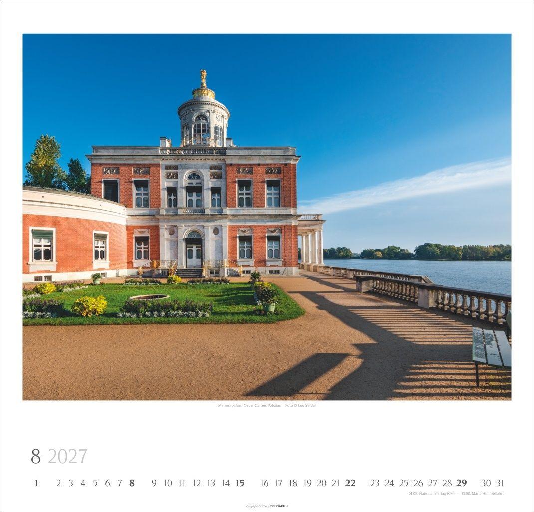 Beispielinhalt (Bild) Ein Spaziergang durch Preußische Schlösser und Gärten Kalender 2027