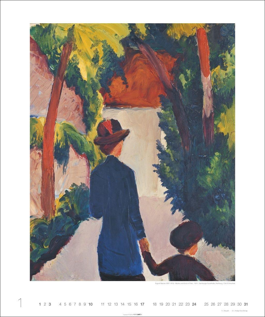 Beispielinhalt (Bild) August Macke Edition Kalender 2027