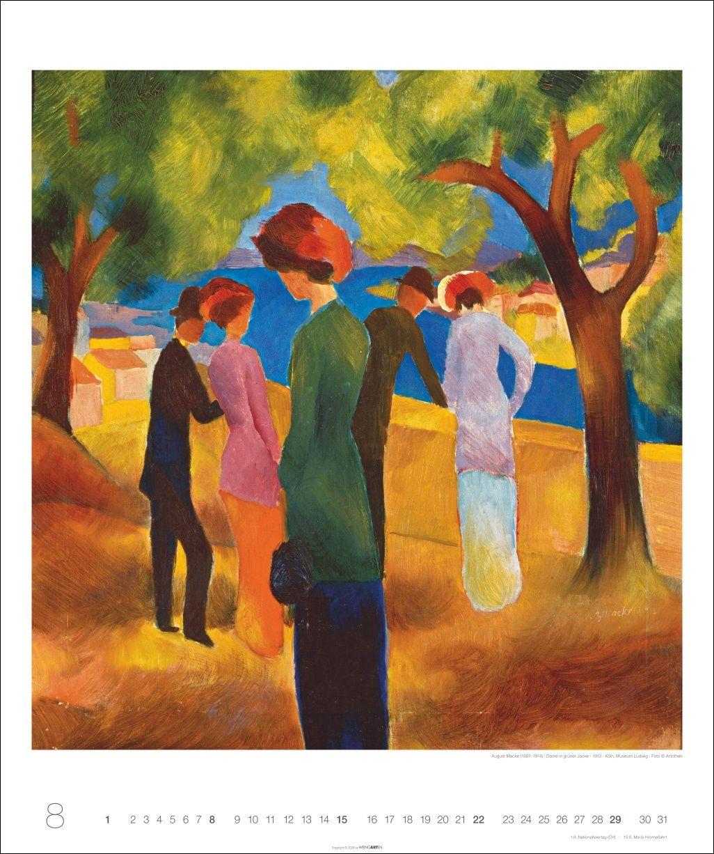 Beispielinhalt (Bild) August Macke Edition Kalender 2027