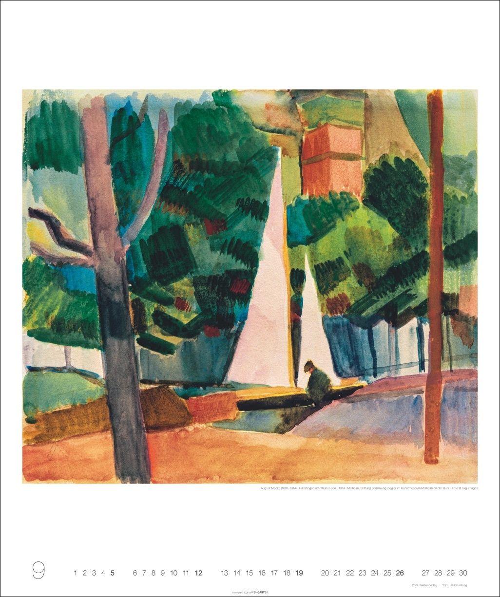 Beispielinhalt (Bild) August Macke Edition Kalender 2027