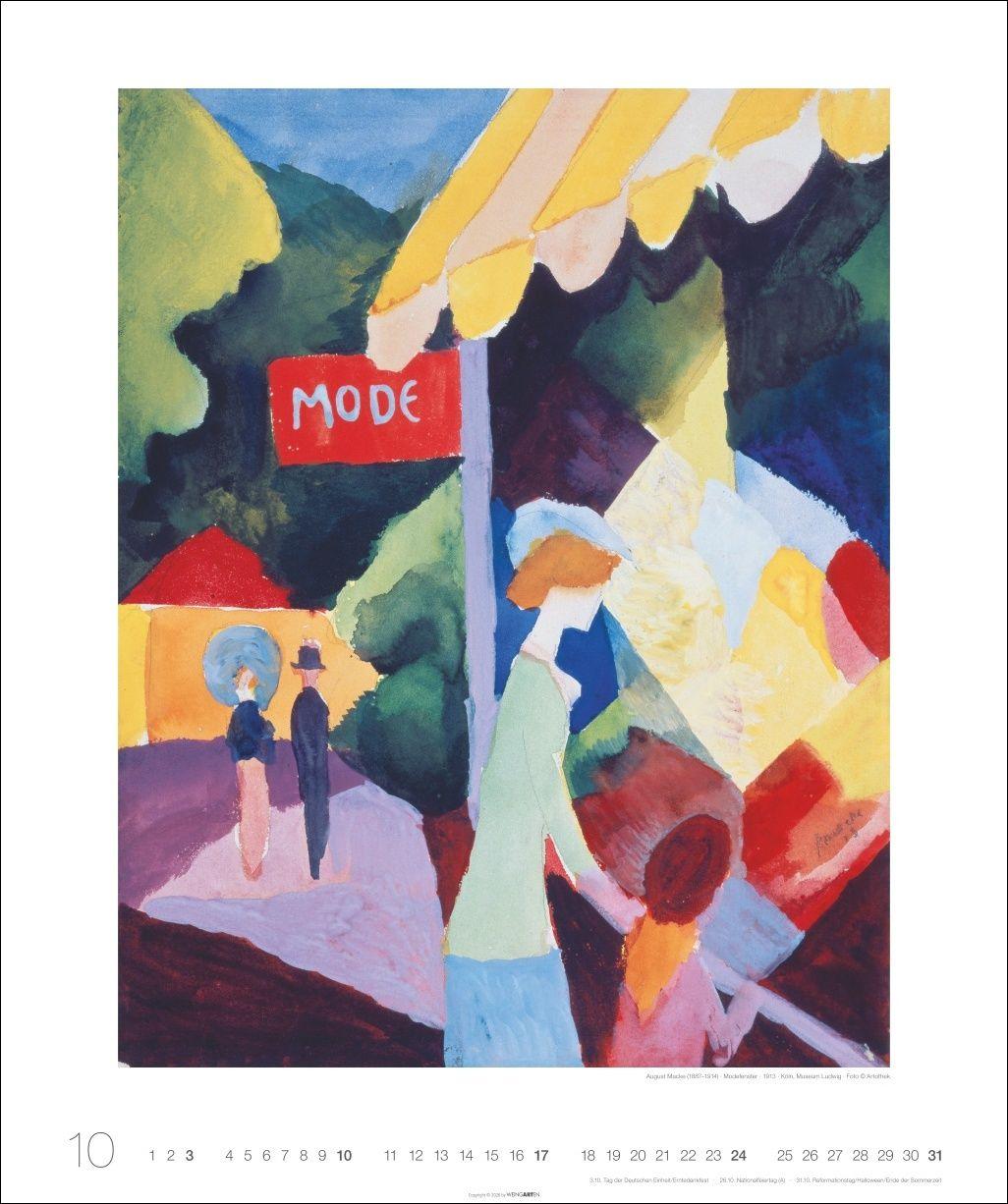 Beispielinhalt (Bild) August Macke Edition Kalender 2027