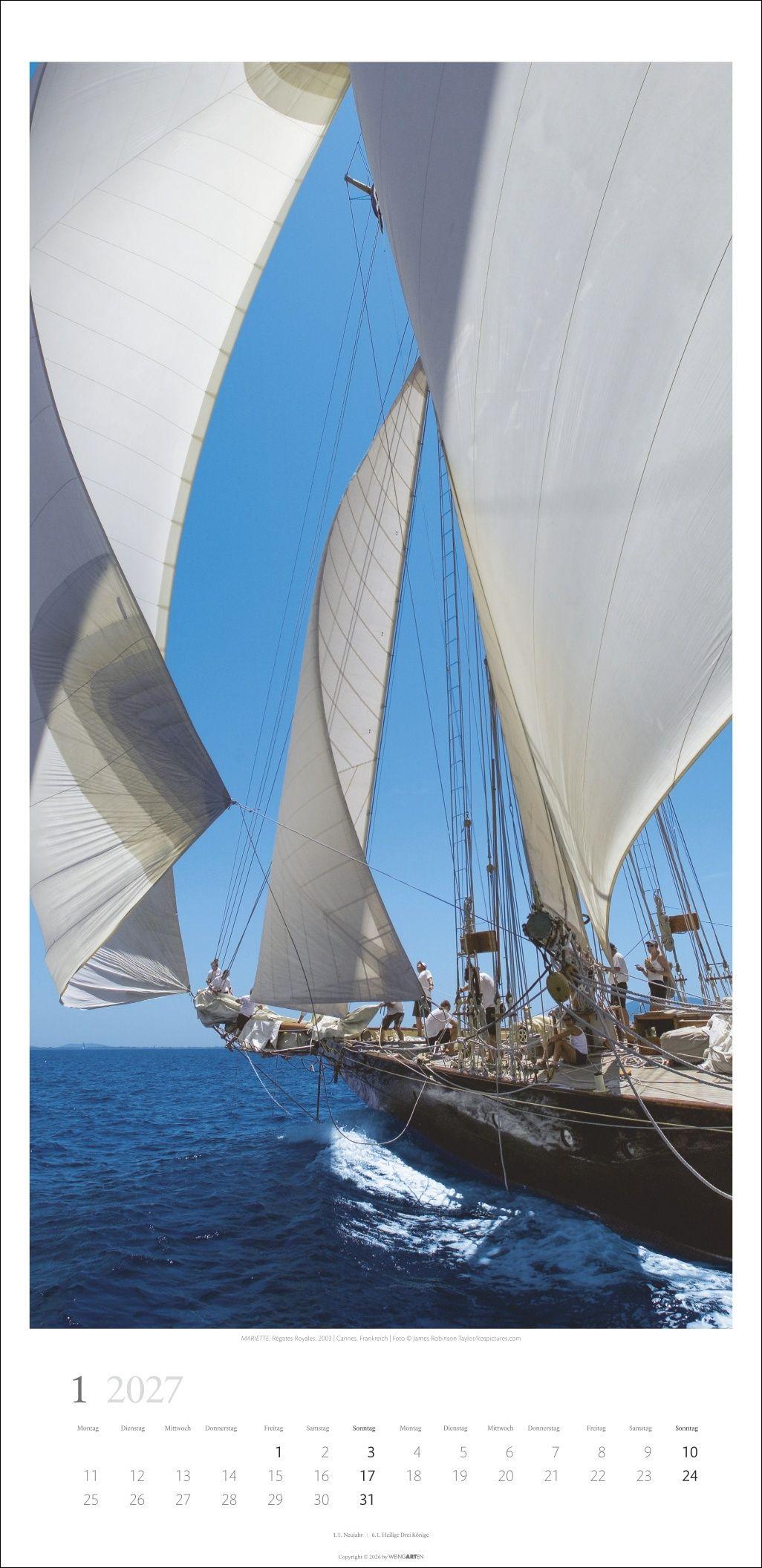 Beispielinhalt (Bild) Under Sail Kalender 2027