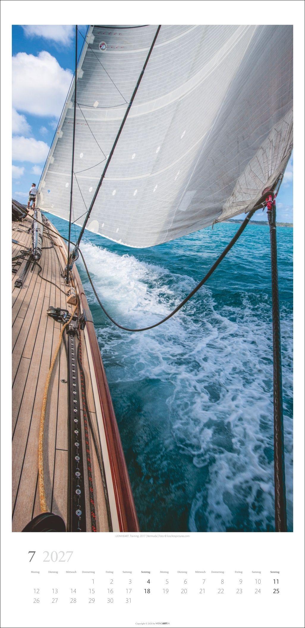 Beispielinhalt (Bild) Under Sail Kalender 2027