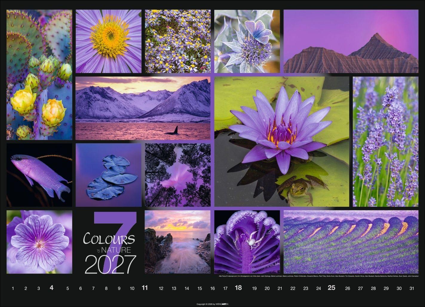 Beispielinhalt (Bild) Colours of Nature Kalender 2027