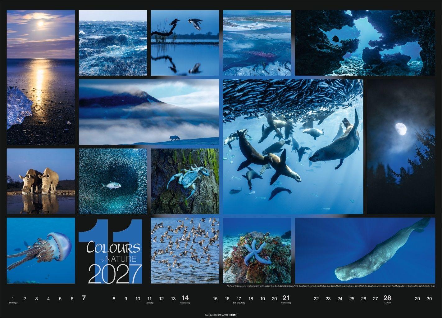 Beispielinhalt (Bild) Colours of Nature Kalender 2027