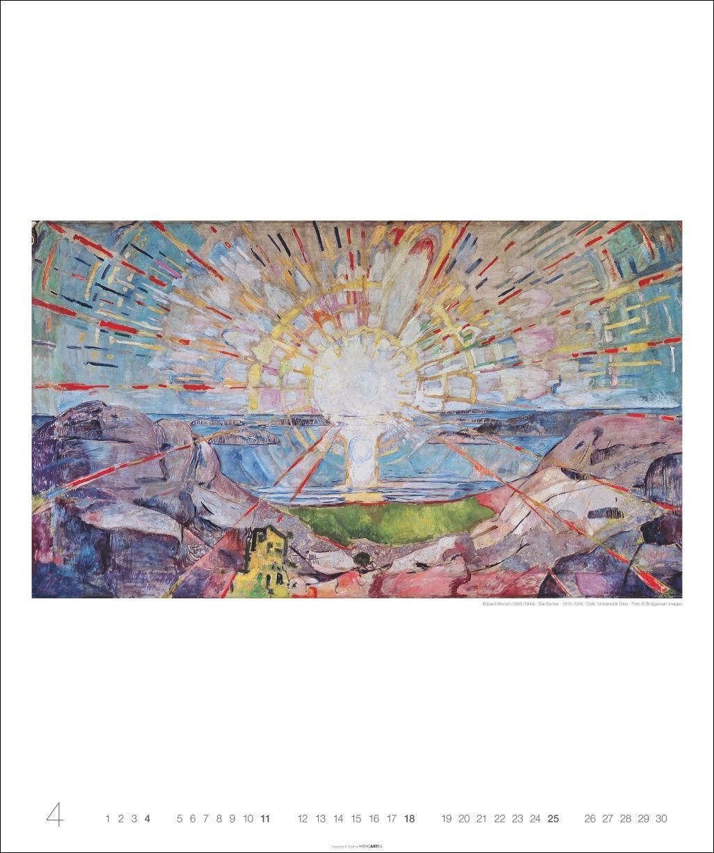 Beispielinhalt (Bild) Edvard Munch Edition Kalender 2027