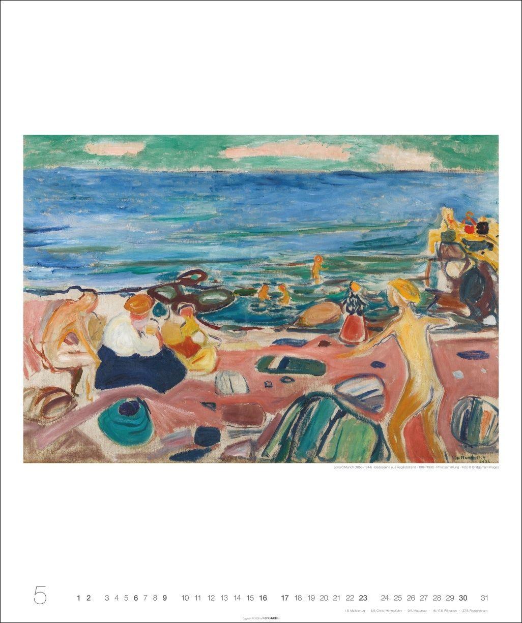 Beispielinhalt (Bild) Edvard Munch Edition Kalender 2027