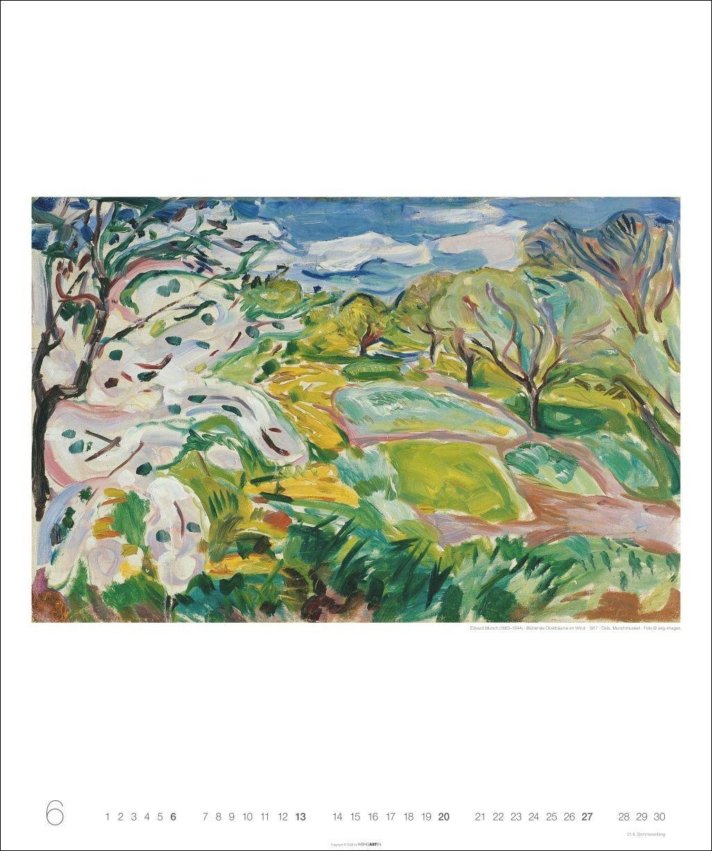 Beispielinhalt (Bild) Edvard Munch Edition Kalender 2027