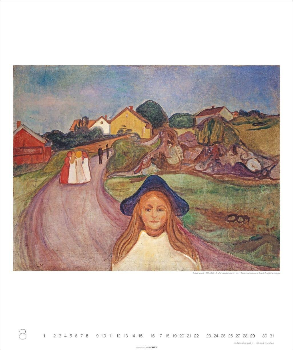 Beispielinhalt (Bild) Edvard Munch Edition Kalender 2027