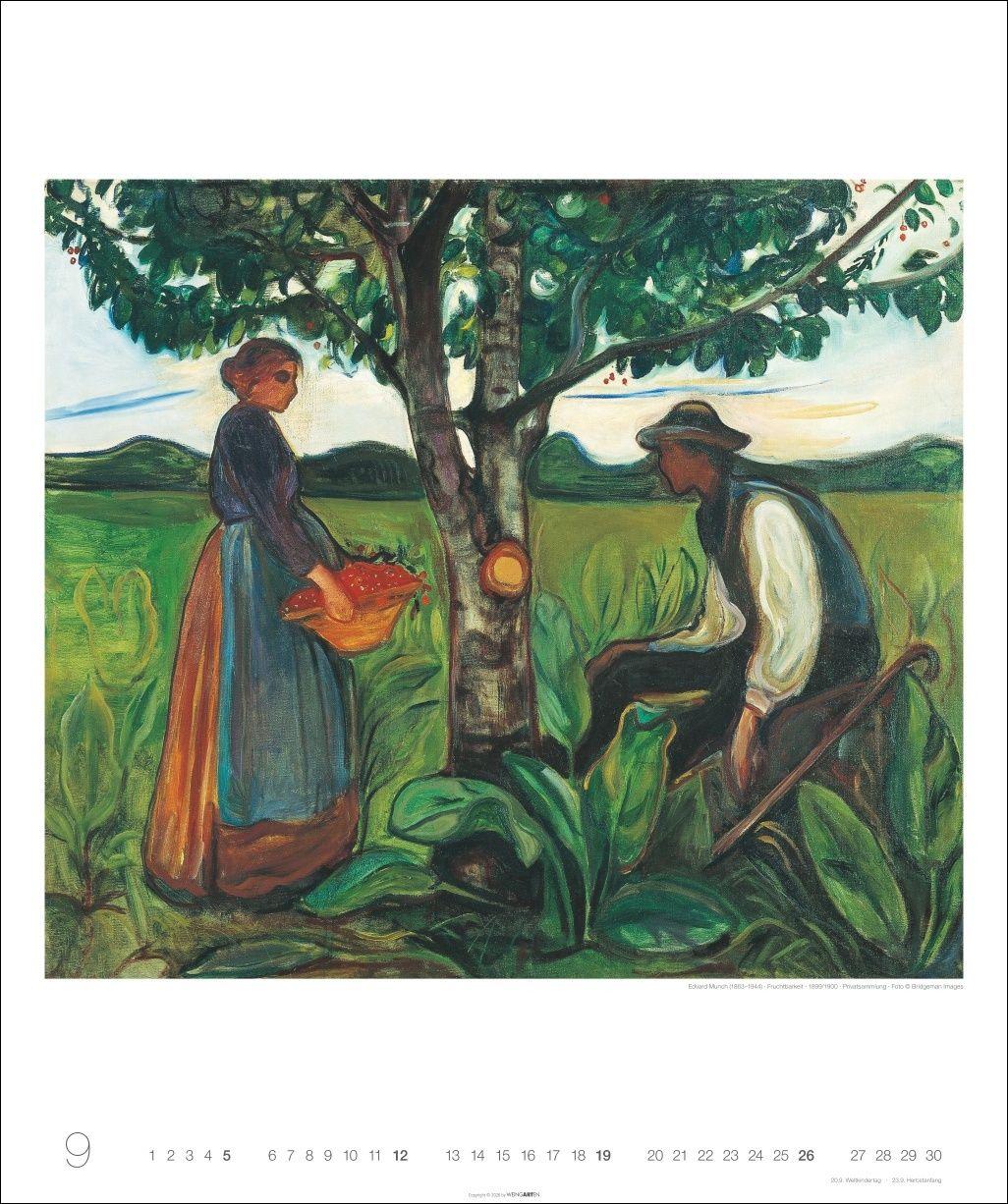 Beispielinhalt (Bild) Edvard Munch Edition Kalender 2027