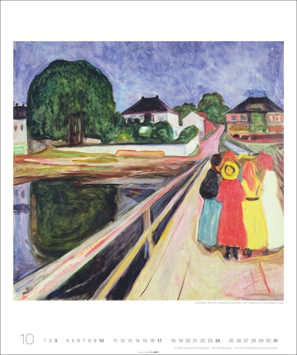 Beispielinhalt (Bild) Edvard Munch Edition Kalender 2027